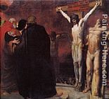 Crucifixion Paintings - Crucifixion by Franz von Stuck